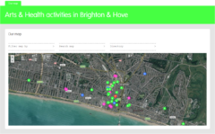 arts and health map - mapping arts and health activities in Brighton & Hove